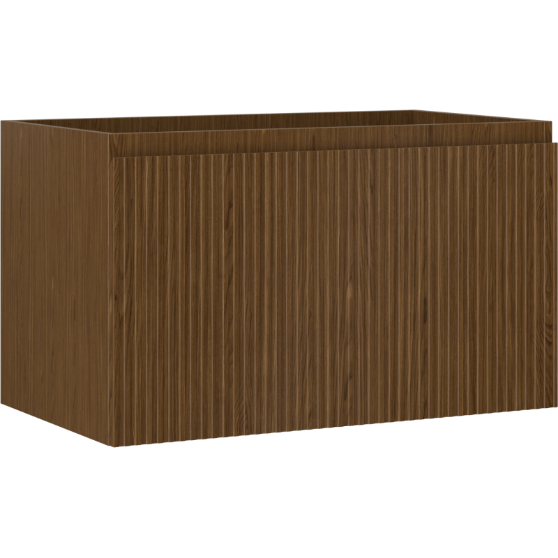 Mexen Rivel meuble sous-lavabo 80 cm, 1 tiroir, nervuré, noyer - 91A20-08047-1-BF86