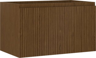 Mexen Rivel meuble de salle de bain sous lavabo 80 cm, 1 tiroir, rainuré, noyer - 91A20-08047-1-BF86