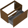 Mexen Rivel meuble de salle de bain sous lavabo 80 cm, 1 tiroir, rainuré, noyer - 91A20-08047-1-BF86