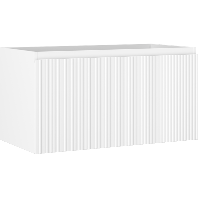 Mexen Rivel armoire de salle de bain sous lavabo 90 cm, 1 tiroir, rainurée, blanc mat - 91A20-09047-1-BF01