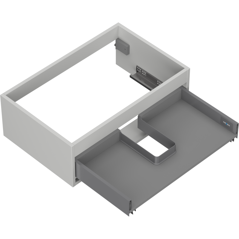 Mexen Box-A corps d'armoire sous lavabo 70 cm, 1 tiroir, gris mat - 91AX0-0700-235-1-62