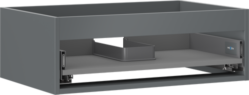Mexen Box-A - Corps de meuble sous-lavabo 70 cm, 1 tiroir, graphite mat - 91AX0-0700-235-1-66