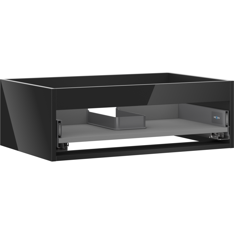 Corps du meuble sous-lavabo Mexen Box-A 70 cm, 1 tiroir, noir brillant - 91AX0-0700-235-1-70