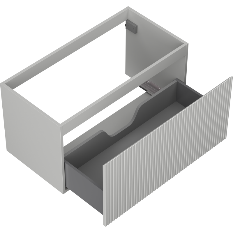 Mexen Rivel armoire de salle de bain sous lavabo 90 cm, 1 tiroir, rainurée, gris mat - 91A20-09047-1-BF62