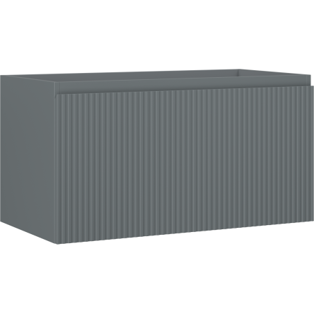 Mexen Rivel armoire de salle de bain sous lavabo 90 cm, 1 tiroir, rainurée, gris mat - 91A20-09047-1-BF66