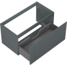 Mexen Rivel armoire de salle de bain sous lavabo 90 cm, 1 tiroir, rainurée, gris mat - 91A20-09047-1-BF66
