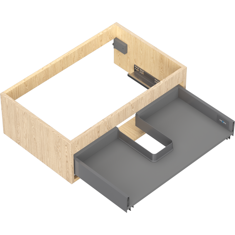 Mexen Box-A corps de meuble sous lavabo 70 cm, 1 tiroir, chêne - 91AX0-0700-235-1-81