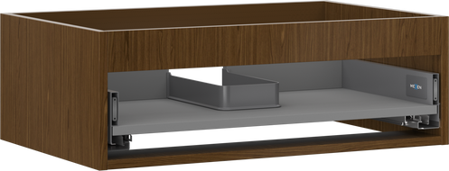Mexen Box-A corps de meuble sous-vasque 70 cm, 1 tiroir, noyer - 91AX0-0700-235-1-86