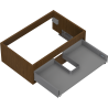 Mexen Box-A corps de meuble sous-vasque 70 cm, 1 tiroir, noyer - 91AX0-0700-235-1-86