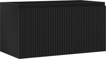 Mexen Rivel armoire de salle de bain sous lavabo 90 cm, 1 tiroir, rainurée, noir mat - 91A20-09047-1-BF71