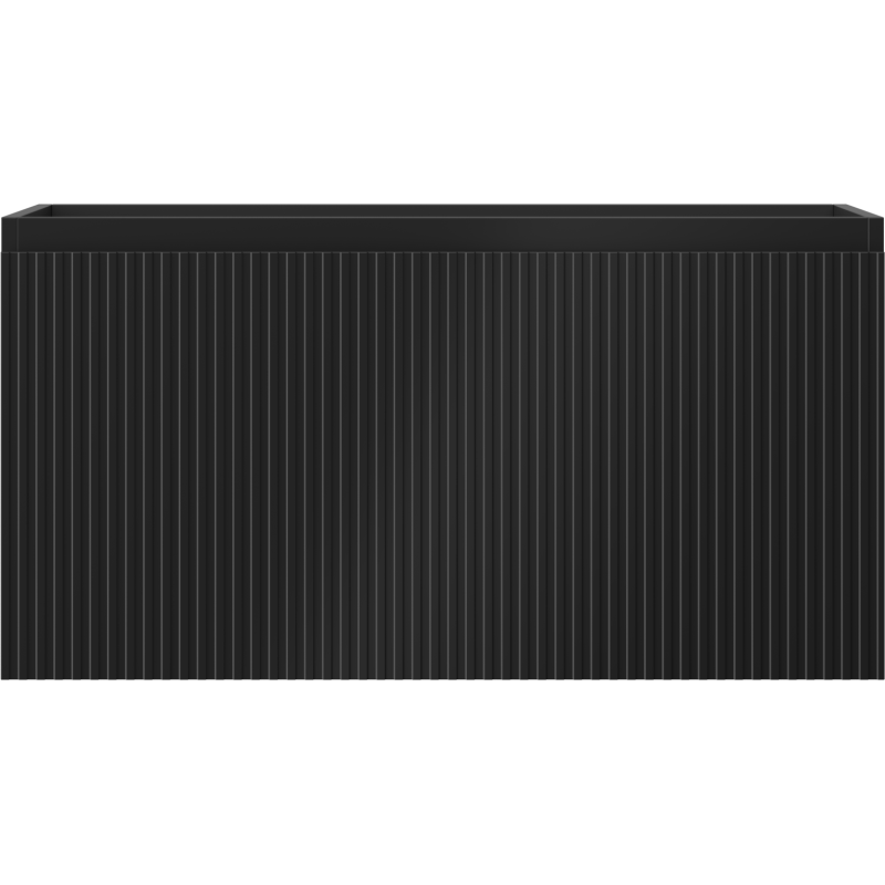 Mexen Rivel meuble de salle de bains sous lavabo 90 cm, 1 tiroir, cannelé, noir mat - 91A20-09047-1-BF71