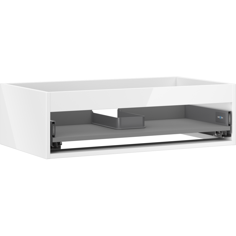 Mexen Box-A corps d'armoire sous vasque 80 cm, 1 tiroir, blanc brillant - 91AX0-0800-235-1-00