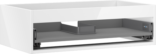 Mexen Box-A corps de meuble sous-vasque 80 cm, 1 tiroir, blanc brillant - 91AX0-0800-235-1-00