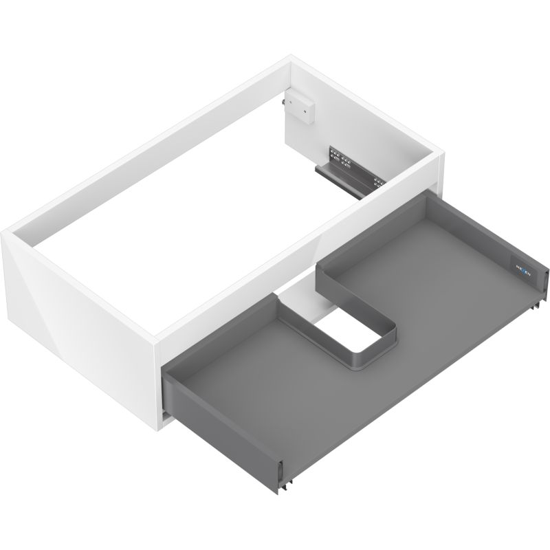 Mexen Box-A corps d'armoire sous vasque 80 cm, 1 tiroir, blanc brillant - 91AX0-0800-235-1-00