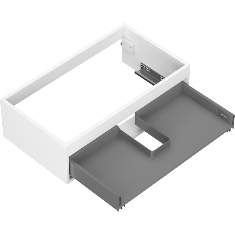 Mexen Box-A corps de meuble sous-lavabo 80 cm, 1 tiroir, blanc mat - 91AX0-0800-235-1-01