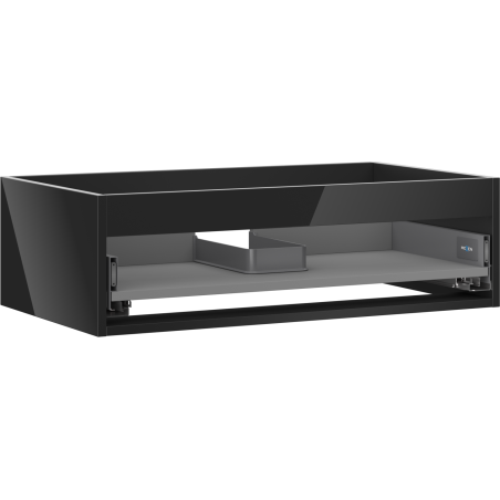 Mexen Box-A corps de meuble sous-vasque 80 cm, 1 tiroir, noir brillant - 91AX0-0800-235-1-70