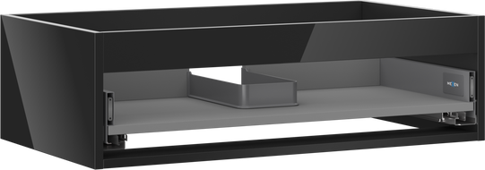 Mexen Box-A corps de meuble sous-vasque 80 cm, 1 tiroir, noir brillant - 91AX0-0800-235-1-70