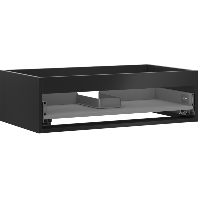 Mexen Box-A corps de meuble sous-lavabo 80 cm, 1 tiroir, noir mat - 91AX0-0800-235-1-71