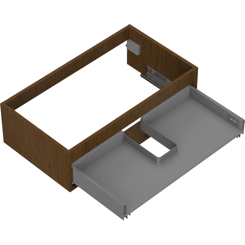 Mexen Box-A caisson de meuble sous-lavabo 80 cm, 1 tiroir, noyer - 91AX0-0800-235-1-86