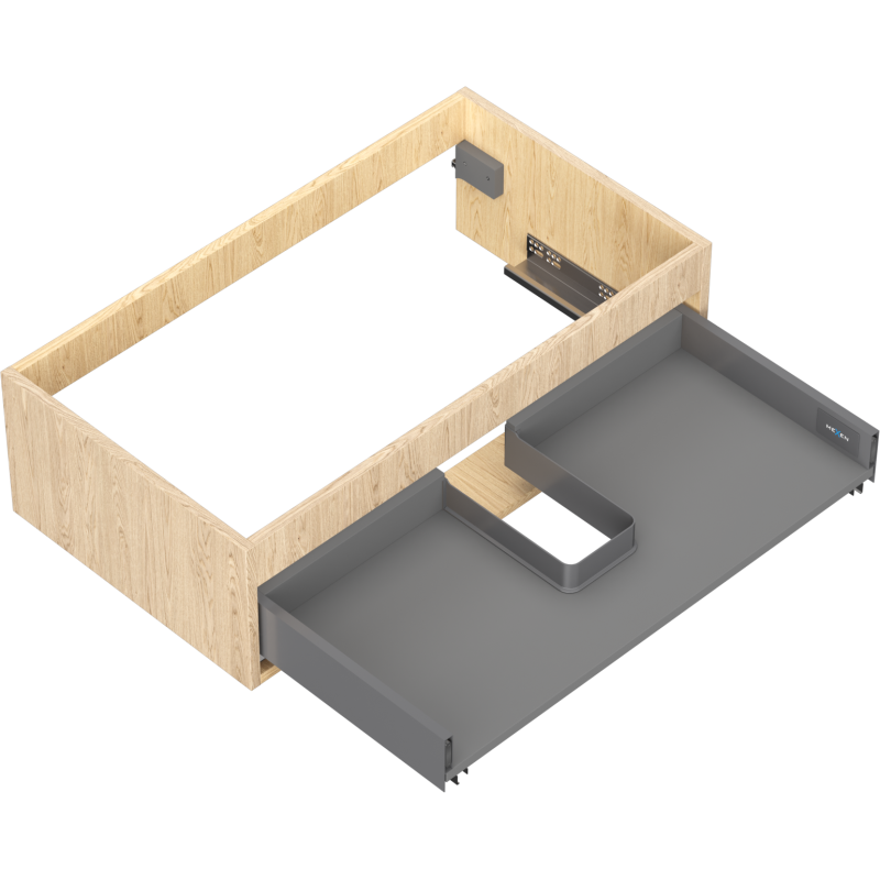 Mexen Box-A corps d'armoire sous-lavabo 80 cm, 1 tiroir, chêne - 91AX0-0800-235-1-81