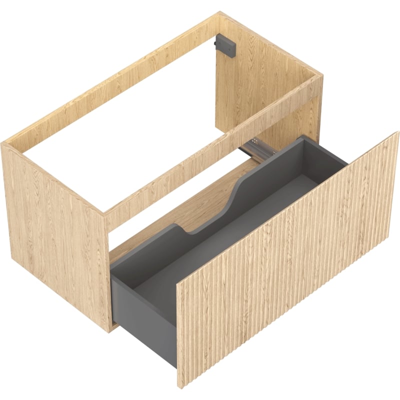 Mexen Rivel meuble de salle de bain sous-lavabo 90 cm, 1 tiroir, rainuré, chêne - 91A20-09047-1-BF81