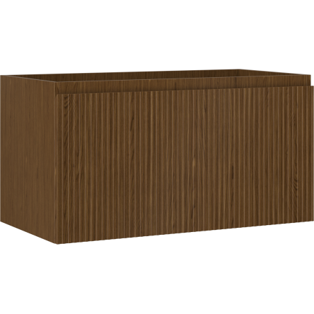 Mexen Rivel armoire de salle de bain sous lavabo 90 cm, 1 tiroir, cannelée, noyer - 91A20-09047-1-BF86