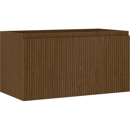 Mexen Rivel meuble lavabo 90 cm, 1 tiroir, rainuré, noyer - 91A20-09047-1-BF86