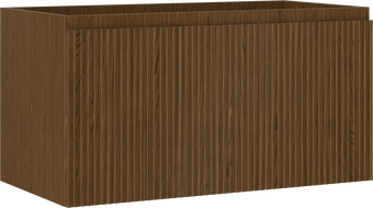 Mexen Rivel armoire de salle de bain sous lavabo 90 cm, 1 tiroir, cannelée, noyer - 91A20-09047-1-BF86