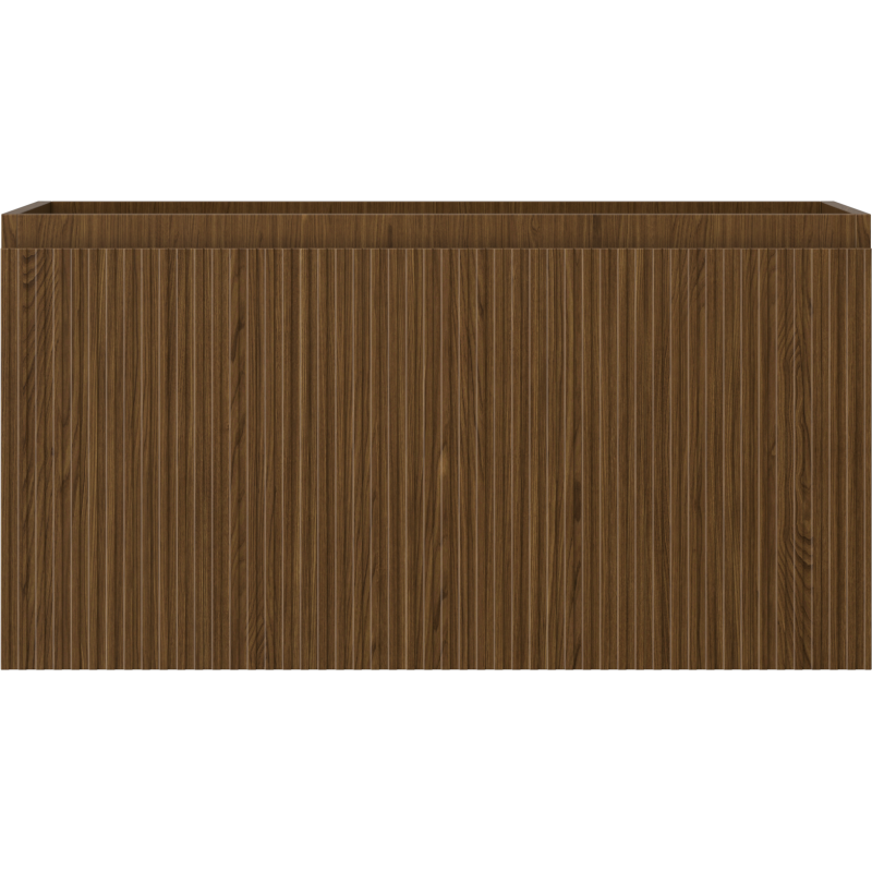 Mexen Rivel meuble lavabo 90 cm, 1 tiroir, rainuré, noyer - 91A20-09047-1-BF86