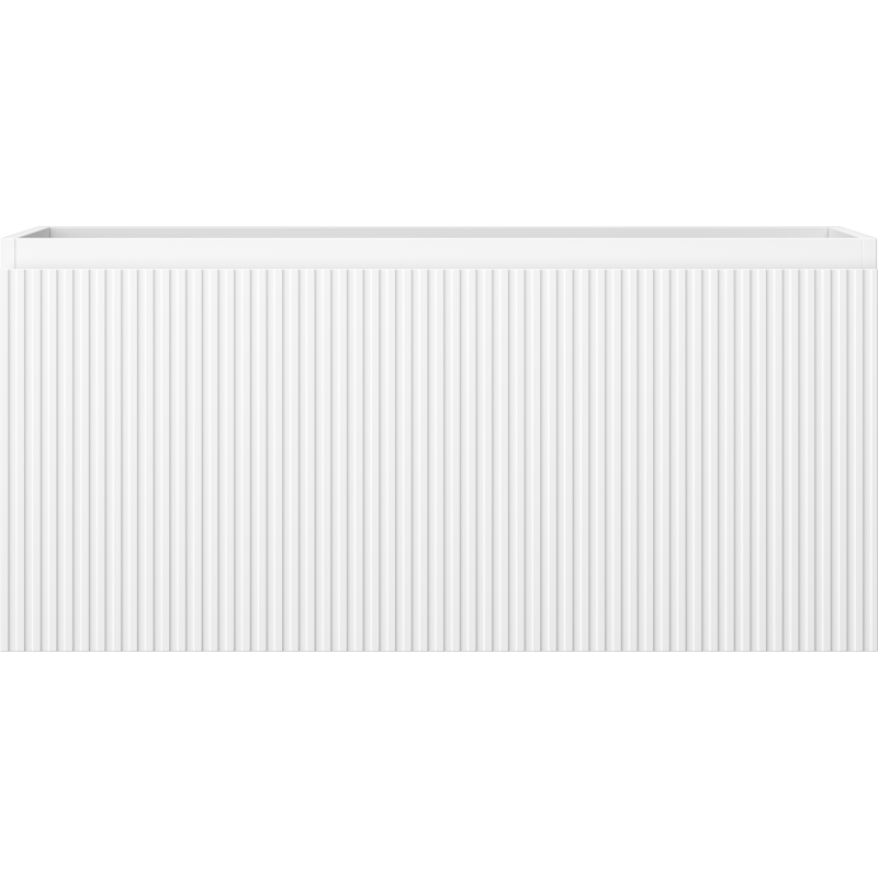 Mexen Rivel meuble de salle de bain sous lavabo 100 cm, 1 tiroir, rainuré, blanc mat - 91A20-10047-1-BF01