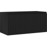 Mexen Rivel meuble de salle de bain sous-vasque 100 cm, 1 tiroir, rainuré, noir mat - 91A20-10047-1-BF71