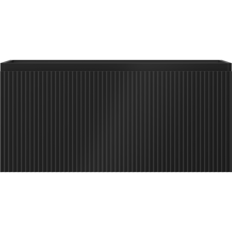 Mexen Rivel meuble de salle de bain sous lavabo 100 cm, 1 tiroir, rainuré, noir mat - 91A20-10047-1-BF71