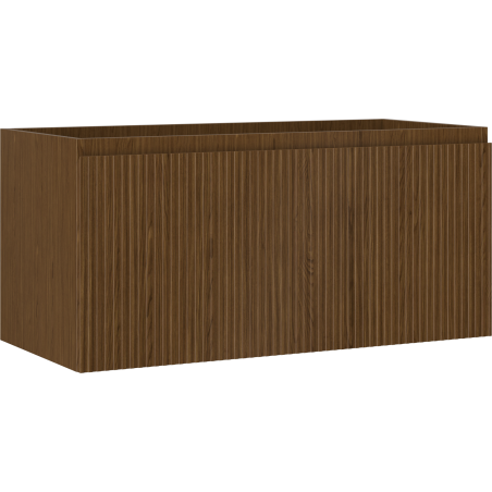 Mexen Rivel armoire salle de bain sous lavabo 100 cm, 1 tiroir, rainuré, noyer - 91A20-10047-1-BF86