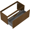 Mexen Rivel armoire salle de bain sous lavabo 100 cm, 1 tiroir, rainuré, noyer - 91A20-10047-1-BF86