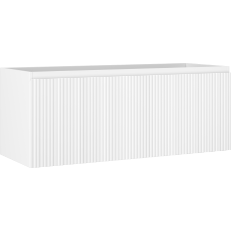 Mexen Rivel armoire de salle de bain sous-lavabo 120 cm, 1 tiroir, rainurée, blanc mat - 91A20-12047-1-BF01