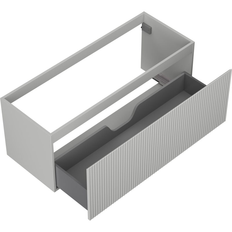 Mexen Rivel meuble de salle de bains sous lavabo 120 cm, 1 tiroir, rainuré, gris mat - 91A20-12047-1-BF62