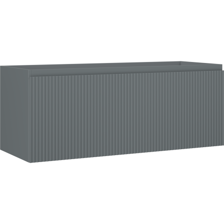Mexen Rivel meuble de salle de bain sous lavabo 120 cm, 1 tiroir, cannelé, graphite mat - 91A20-12047-1-BF66