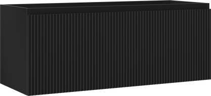 Mexen Rivel armoire de salle de bain sous lavabo 120 cm, 1 tiroir, rainurée, noir mat - 91A20-12047-1-BF71