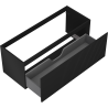 Mexen Rivel meuble sous-vasque de salle de bain 120 cm, 1 tiroir, rainuré, noir mat - 91A20-12047-1-BF71