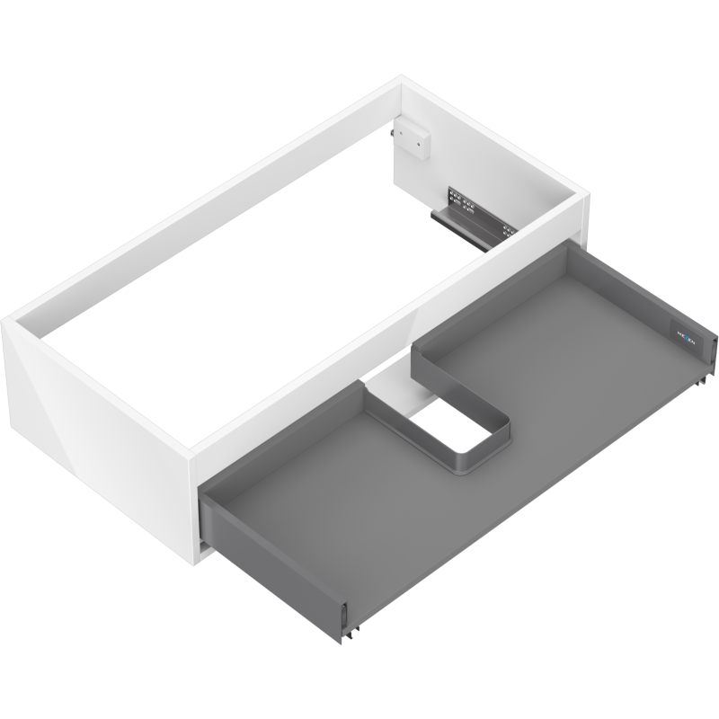 Mexen Box-A corps de meuble sous-lavabo 90 cm, 1 tiroir, blanc brillant - 91AX0-0900-235-1-00