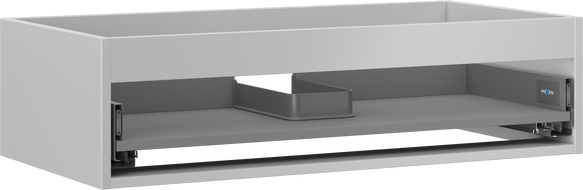 Mexen Box-A corps de meuble sous-vasque 90 cm, 1 tiroir, gris mat - 91AX0-0900-235-1-62