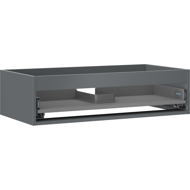 Mexen Box-A coque d'armoire sous-lavabo 90 cm, 1 tiroir, graphite mat - 91AX0-0900-235-1-66