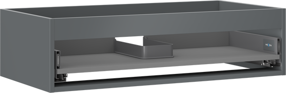 Mexen Box-A coque d'armoire sous-lavabo 90 cm, 1 tiroir, graphite mat - 91AX0-0900-235-1-66