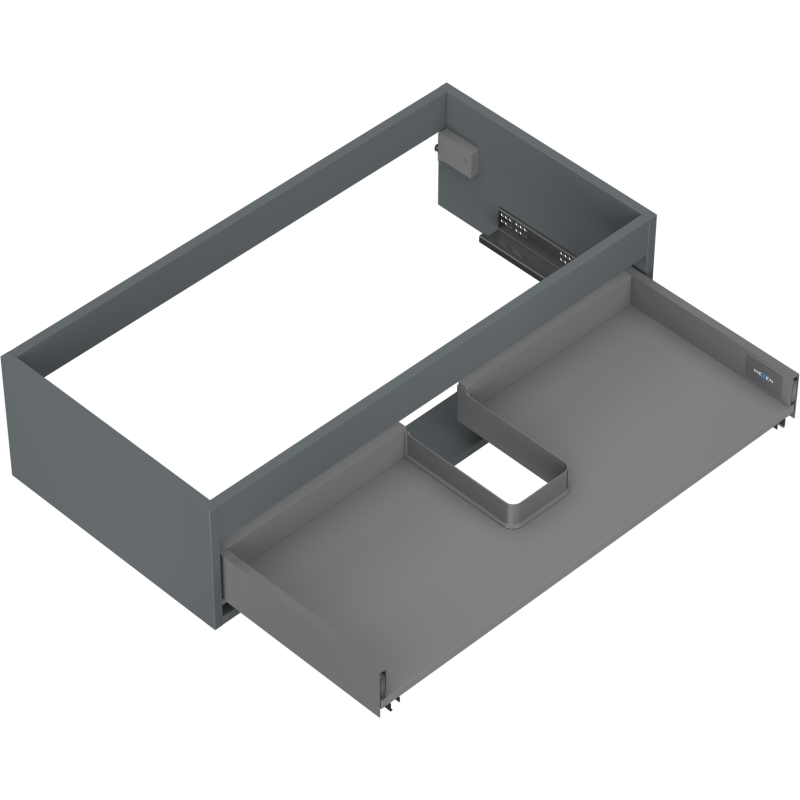 Mexen Box-A corps de meuble sous-vasque 90 cm, 1 tiroir, graphite mat - 91AX0-0900-235-1-66