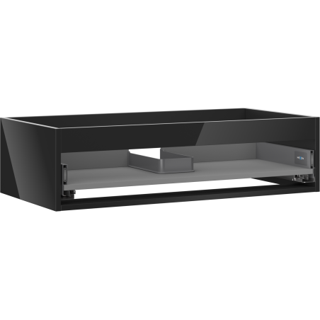 Mexen Box-A meuble sous-lavabo 90 cm, 1 tiroir, noir brillant - 91AX0-0900-235-1-70