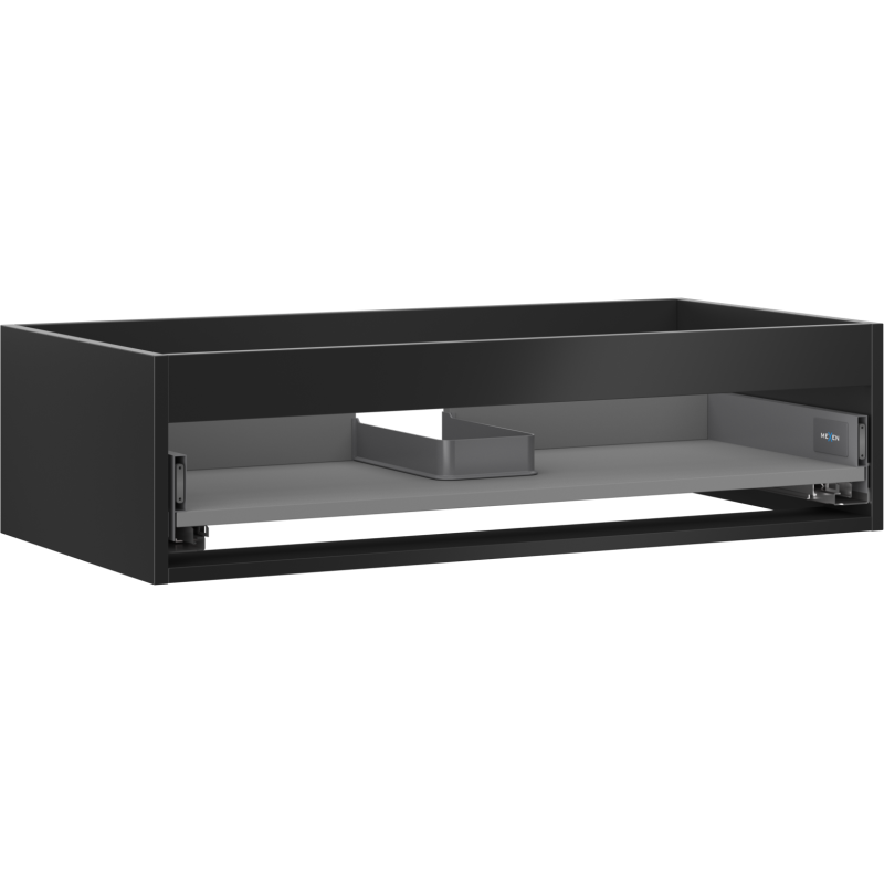 Mexen Box-A corps de meuble sous-vasque 90 cm, 1 tiroir, noir mat - 91AX0-0900-235-1-71