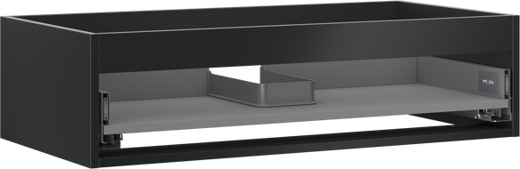Mexen Box-A corps de meuble sous-vasque 90 cm, 1 tiroir, noir mat - 91AX0-0900-235-1-71