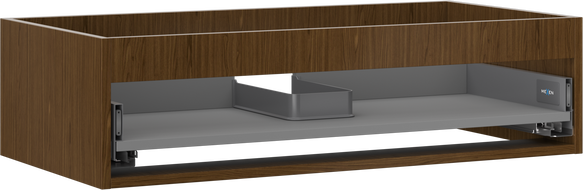 Mexen Box-A meuble sous-lavabo 90 cm, 1 tiroir, noyer - 91AX0-0900-235-1-86