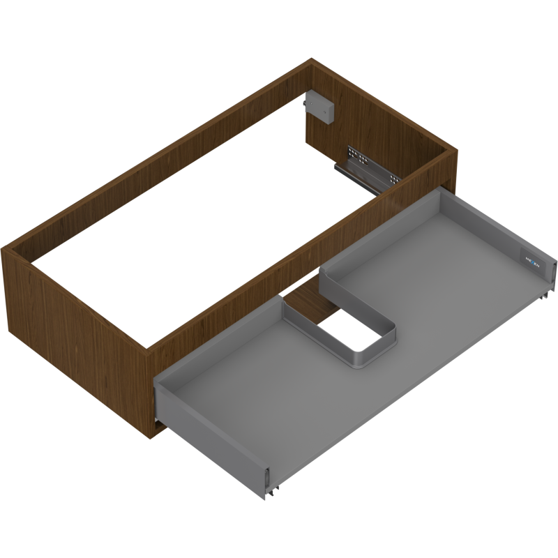 Mexen Box-A caisson de meuble sous-lavabo 90 cm, 1 tiroir, noyer - 91AX0-0900-235-1-86