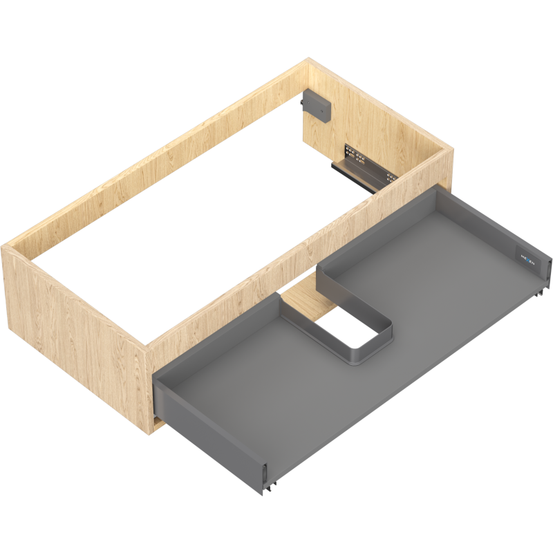 Mexen Box-A corps de meuble sous-vasque 90 cm, 1 tiroir, chêne - 91AX0-0900-235-1-81